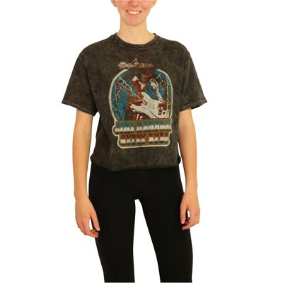Junk Food Womens Jimi Hendrix Cropped Graphic T-Shirt