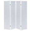 Vynxaria Sartre White 4-Panel Room Divider Folding Shoji Screen - 3 of 4