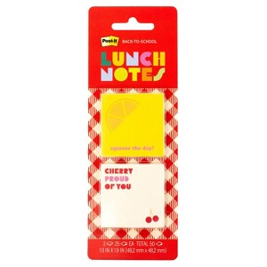 Post-it 2pk Lunch Notes Cherry Proud - 1 of 4