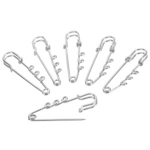Unique Bargains Metal Decorative DIY Women's Clothing Dress 3 Holes Sewing Brooch Pins 20 Pcs - 1 of 4