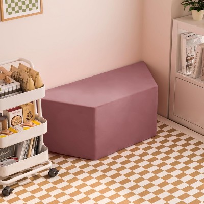 Trapezoid Poufs Ottomans,with Removable Cover, Living Room Decor