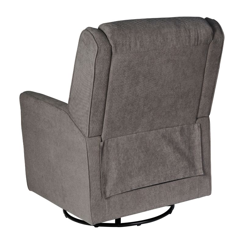 Emma and Oliver Manual Glider Rocker Recliner with 360 Degree Swivel Perfect for Living Room, Bedroom, or Nursery, 4 of 16
