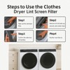 Nispira Dryer Lint Screen Filter, Compatible with GE WE16X32537 and WE16X29597, Fits GFD55GSSN0WW, GFD65ESPN0SN, GFD85ESPN0RS, 1 Pack - 3 of 4