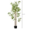 Maggift Artificial Plant 6FT Artificial Bamboo Tree Faux Decorative Plant in Nursery Pot for Indoor with Black Pot, Green, 6"*6"*70.75" - 3 of 4