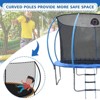 NAYSAYE Trampoline 10FT with Slide Basket Board and Safety Net for Outdoor Fun for Kids Backyard, Black and Blue, 50"*19.29"*14.57" - 4 of 4