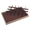 Unique Bargains Stackable Velvet Brown Jewelry Trays with Removable Dividers Set of 2 - 4 of 4