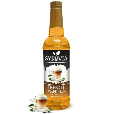 Syruvia French Vanilla Syrup - 25.4 fl oz. Premium Flavoring Syrup For Coffee