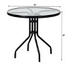 Costway 32''Outdoor Patio Round Table Tempered Glass Top - image 2 of 4