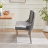 GDFStudio Haley Mid Century Modern 46''W Velvet Upholstered Dining Bench with Tufted Back - 3 of 4