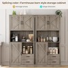 Modern Kitchen Pantry Cabinet with Microwave Stand, Tall Hutch Bar Cabinet with Drawers & Adjustable Shelves, Large Wood Storage for Dining Room - 4 of 4