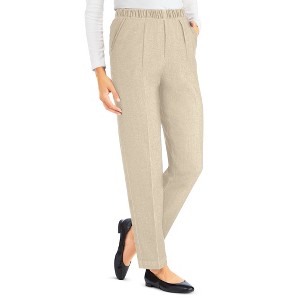 Collections Etc Ladies Pull-On Twill Elasticized Waist Pants - 1 of 4