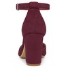 Allegra K Women's Ankle Strap Pointed Toe Block Heels Pumps - 4 of 4