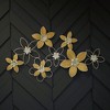 VIP Metal 36 in. Gold Wire Floral Wall Decor - 2 of 3