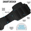 Zone Tech All Weather Rubber Car Interior Floor Mats 3-Piece Trimmable Waterproof Black Heavy Duty Interior Floor Mats Universal Fit - 3 of 4