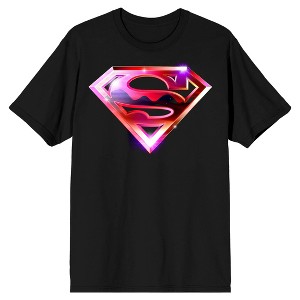 Superman Chrome Logo Men's Black T-shirt - 1 of 3