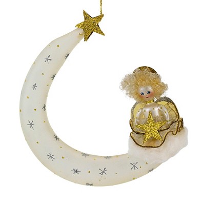 Italian Ornaments 6.0 Inch Vintage Whisper Stars Angel Italian Ornament Tree Ornaments