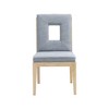 Meridian Furniture,Gwendolyn Linen Textured Fabric Dining Side Chair, Set of 2 - 3 of 4