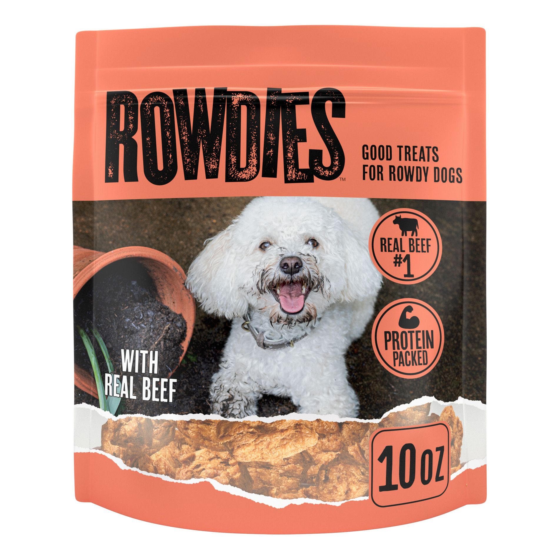Rowdies Beef Flavor Chewy Dog Treats - 10oz
