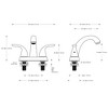 ChicFurnit Bathroom Sink Faucet Two Handle CUPC Certified Modern Design for Stylish Spaces, Silver, 9.84"*7.09"*5.12" - 4 of 4