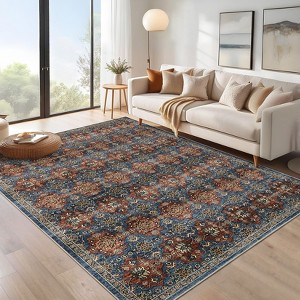 Coucheta Area Rugs for Living Room, Washable Area Rug, Rugs for Bedroom, Kitchen, Vintage Boho Carpet, Soft Non-Slip, Area Rug for Office Dining Room - 1 of 4