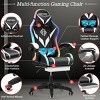Hoffree Upholstered Massage Gaming Chair Ergonomic Office PC Chair with Bluetooth Speaker & RGB Light - 4 of 4