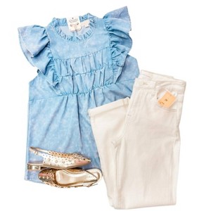 Women's Wo's Tied To You Ruffle Top - entro - 1 of 3