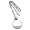 Black Bow Jewelry Charles Hubert Chrome Finish Brass Basketweave 42mm Pocket Watch - 4 of 4