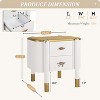 Christopher Knight Home Howl Contemporary Curved Profile Design Nightstand with 2 Drawers and Feather-Shaped Handles - 3 of 4