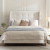 KIGFTSOD Traditional Hand Buttoned Tufting Upholstered Bed with 54" High Headboard and Nailhead Trim Wingback - 2 of 4