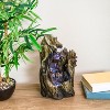 Sunnydaze Indoor Home Decorative Cascading Caves Waterfall Tabletop Water Fountain with LED Lights - 14" - 2 of 4