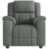 vidaXL Dark Gray Massage Recliner Chair - Fabric Armchair with Vibration Function, Manual Reclining, Side Pocket - Office/Bedroom/Lounge - 3 of 4