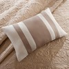 Sapphtopaz 7 Piece Bedding Quilt Set Solid Color Border Medallion Pattern Quilting Reversible Quilt Set with Throw Pillow - 2 of 4