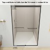 Zevemomo 44"-48"W x 72"H Double Sliding Shower Door, with 1/4" (6mm) Thick Clear Tempered Glass, Noiseless& Shatterproof£¬Stainless Steel Handle,Black - 2 of 4