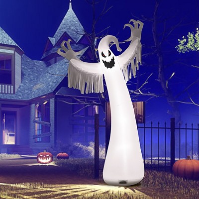 12 FT orders Halloween Inflatable Ghost with Red Eyes Blow Up White Ghost Garden Decor