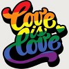 Adult Design By HumansLove Is Love Pride Lettering By Belugastore T-Shirt - 2 of 2