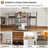 Dining Table Set Counter Height Kitchen Table for 2 with 2 Upholstered Bar Stools and Storage Shelves for Small Space, Apartment, Dining Room - 4 of 4
