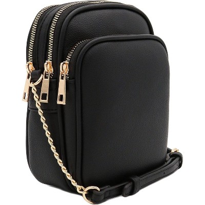 Paaaawaters FashionPuzzle Multi Pocket PU Leather Casual Medium Crossbody Bag with Adjustable Strap