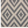 Modway Jagged Geometric Diamond Trellis 8x10 Indoor and Outdoor Area Rug - Gray/Beige,  100% Soft Polypropylene ,  Tight Low Pile Weave - 2 of 4