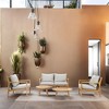 Moda Furnishings 5 - Piece Acacia Wood Patio Outdoor Conversation Set With Cushions - 2 of 4