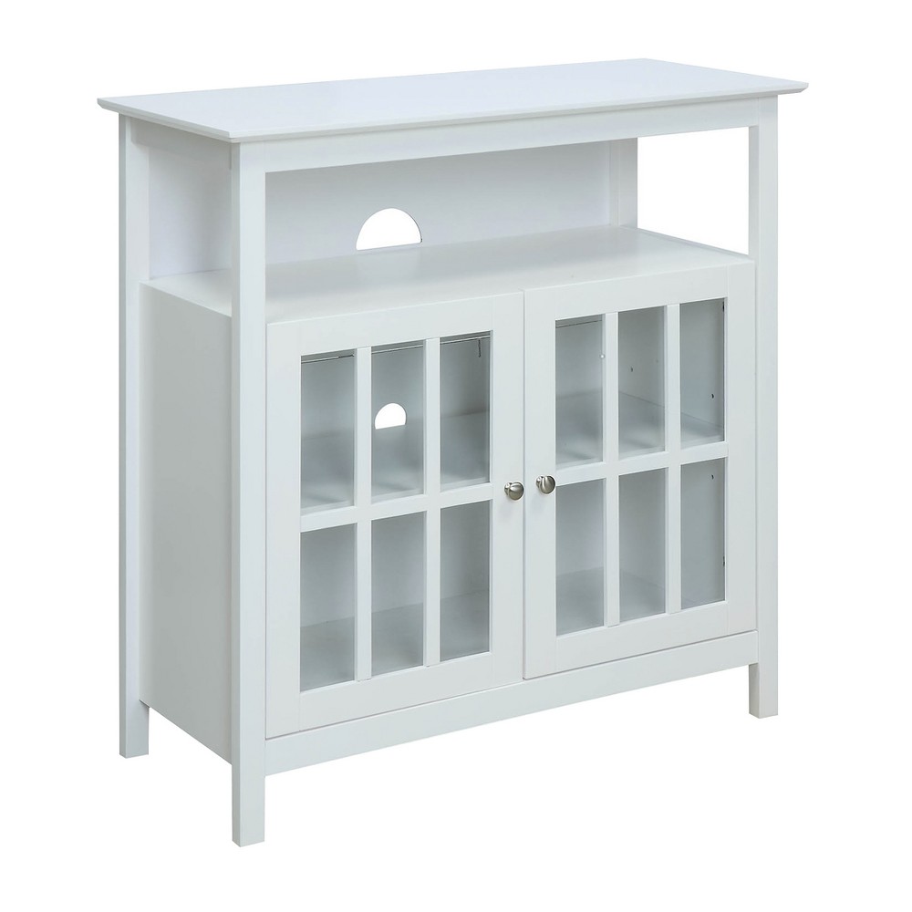 Photos - Display Cabinet / Bookcase Big Sur Highboy TV Stand for TVs up to 40" with Storage Cabinets White - B