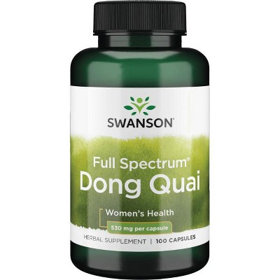 Swanson Herbal Supplements Full Spectrum Dong Quai 530 mg Capsule 100ct.