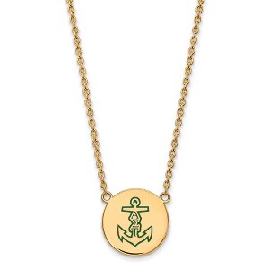 Black Bow Jewelry 14k Yellow Gold Plated Sterling Silver Alpha Sigma Tau Greek Life Necklace 18 Inch - 1 of 4