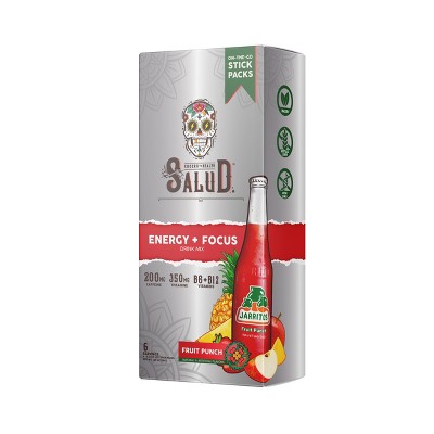 Salud Energy + Focus Jarritos Fruit Punch Electrolyte Drink Mix - 6pk/0.21oz Packet Sticks