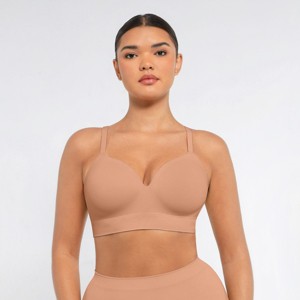 Feelingirl Women's Wireless Push-Up Seamless Comfort Full Coverage Bra - 1 of 4