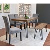 NicBex Dining Room Table Set for 4 Morden Dining Table Set with Wooden Tabletop, 4 Velvet Chairs and 1 Bench for Dining Room - 3 of 4