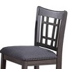Royal Hampton Counter Height Chairs, Set of 2, Nailhead Trim, Open Square Back, Dark Gray - 4 of 4