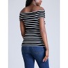 Women's Rib Knit Short Sleeve Off The Shoulder Top | Motherhood Maternity - 2 of 4
