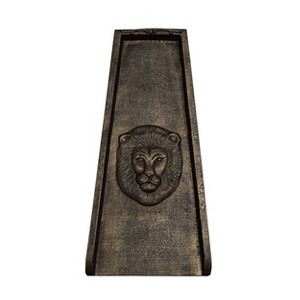 Cast Aluminum Downspout Splash Block, Rustproof, Heavyweight, No Assembly - Oakland Living Bronze Lion: Powder-Coated, 24" Length, 3" Height - 1 of 4