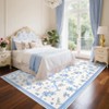 Floral Rugs for Living Room Bedroom Washable Bow Pattern Area Rug Non Slip Low Pile Indoor Home Decor Carpet - 4 of 4