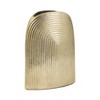 Metallic Aluminum Vase with Textured Arch Pattern - Modern Glam Home & Office Decor for Living Room, Bedroom & Tabletop - Elegant Flower Vase - 4 of 4
